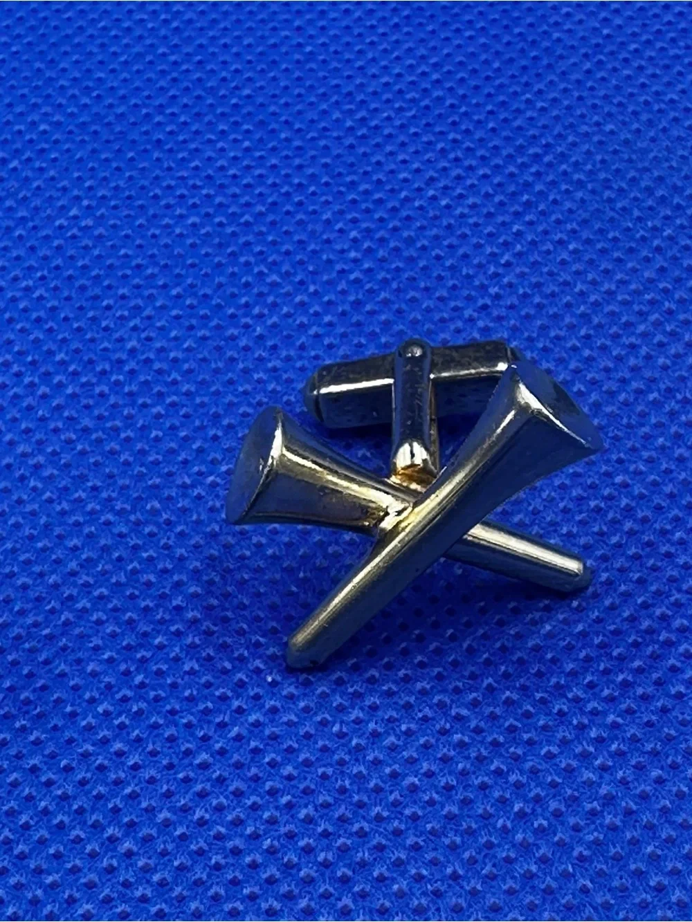 Anson Vintage Goldtone Crossed Golf Tees Cufflinks